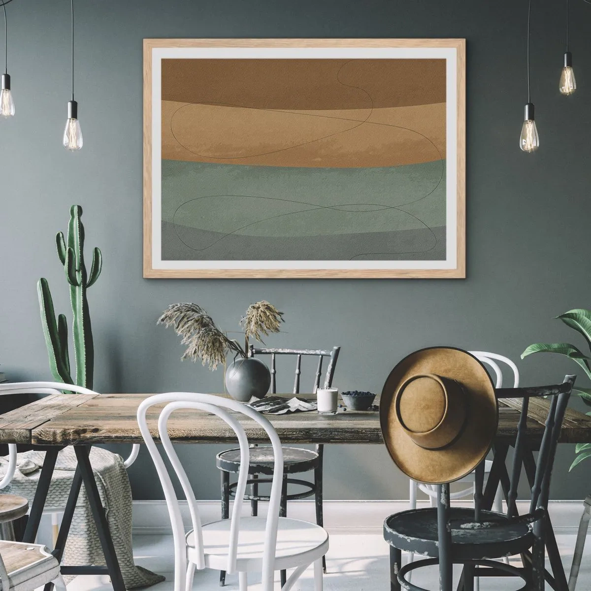 Poszter világos tölgy keretben - Vízszintes kompozíció - 70x50 cm