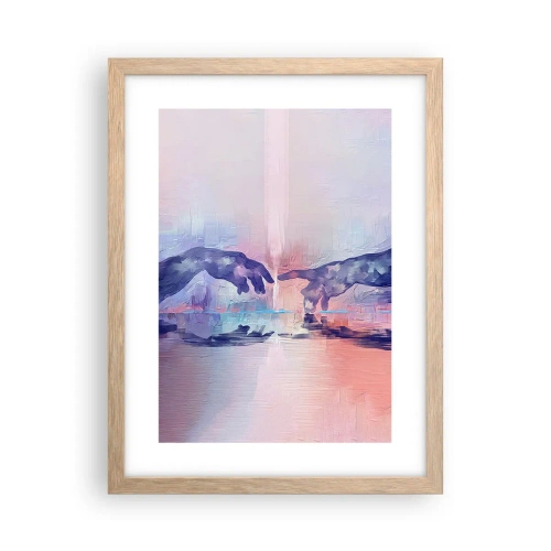 Poszter világos tölgy keretben - Az élet isteni szikrája - 30x40 cm