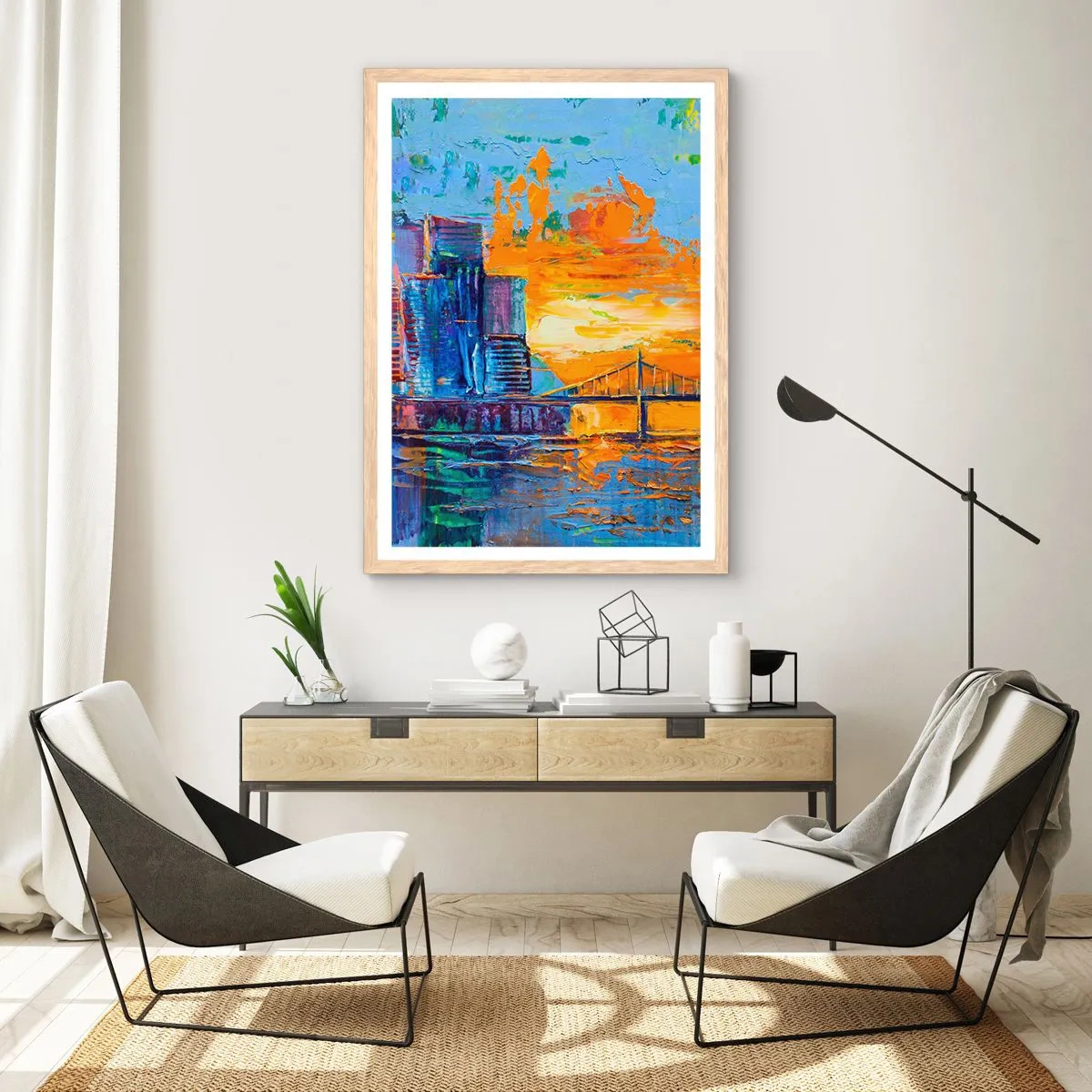 Poszter világos tölgy keretben - Kultúra és természet - 50x70 cm