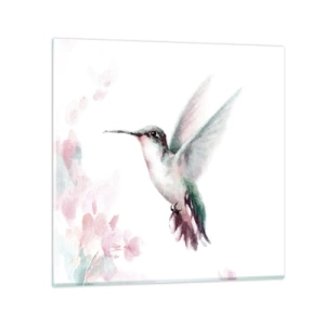 Üveg kép - Reptében lefagyva - 40x40 cm