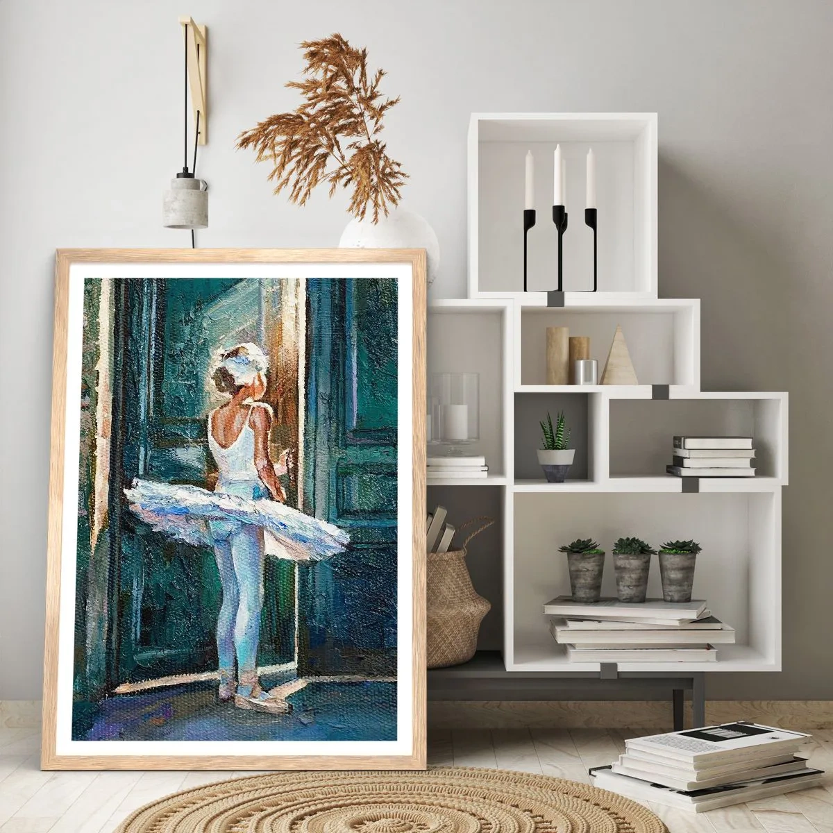 Poszter világos tölgy keretben - Az előadás előtt - 70x100 cm