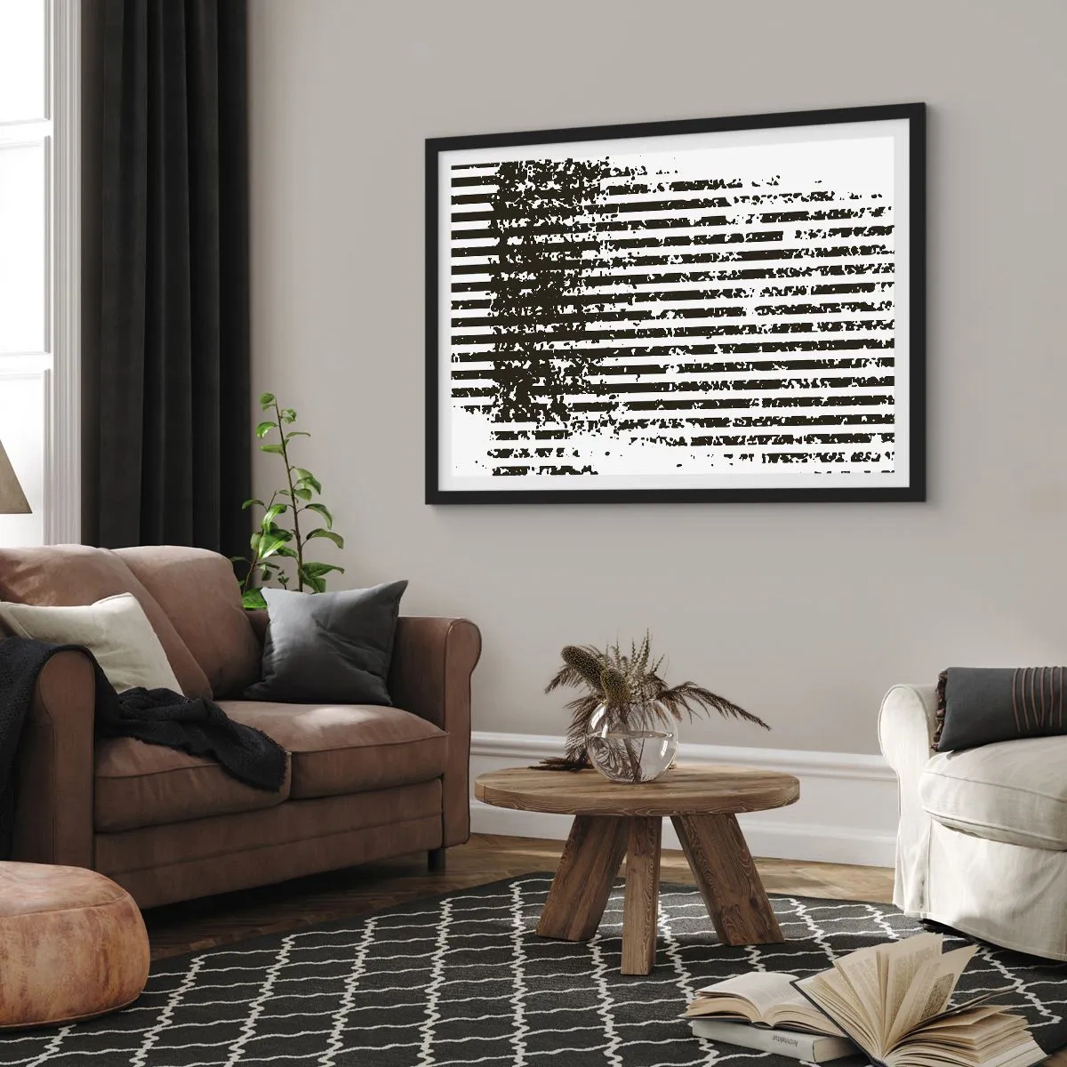Poszter fehér keretben - Ritmus és zaj - 100x70 cm