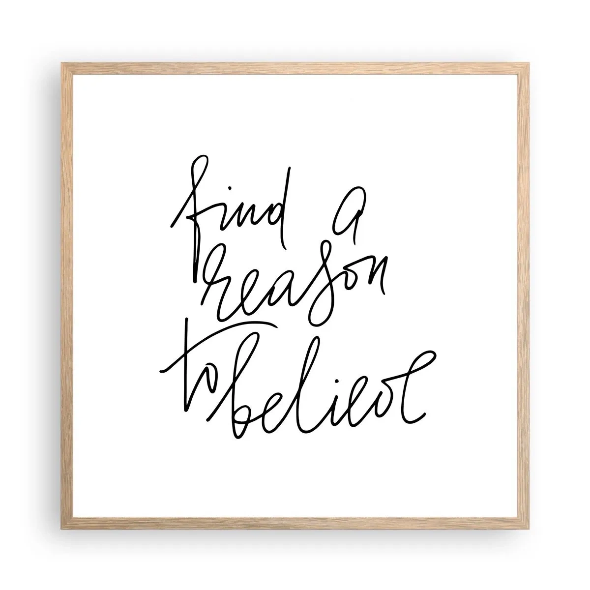 Poszter világos tölgy keretben - Ez lehetséges - 60x60 cm