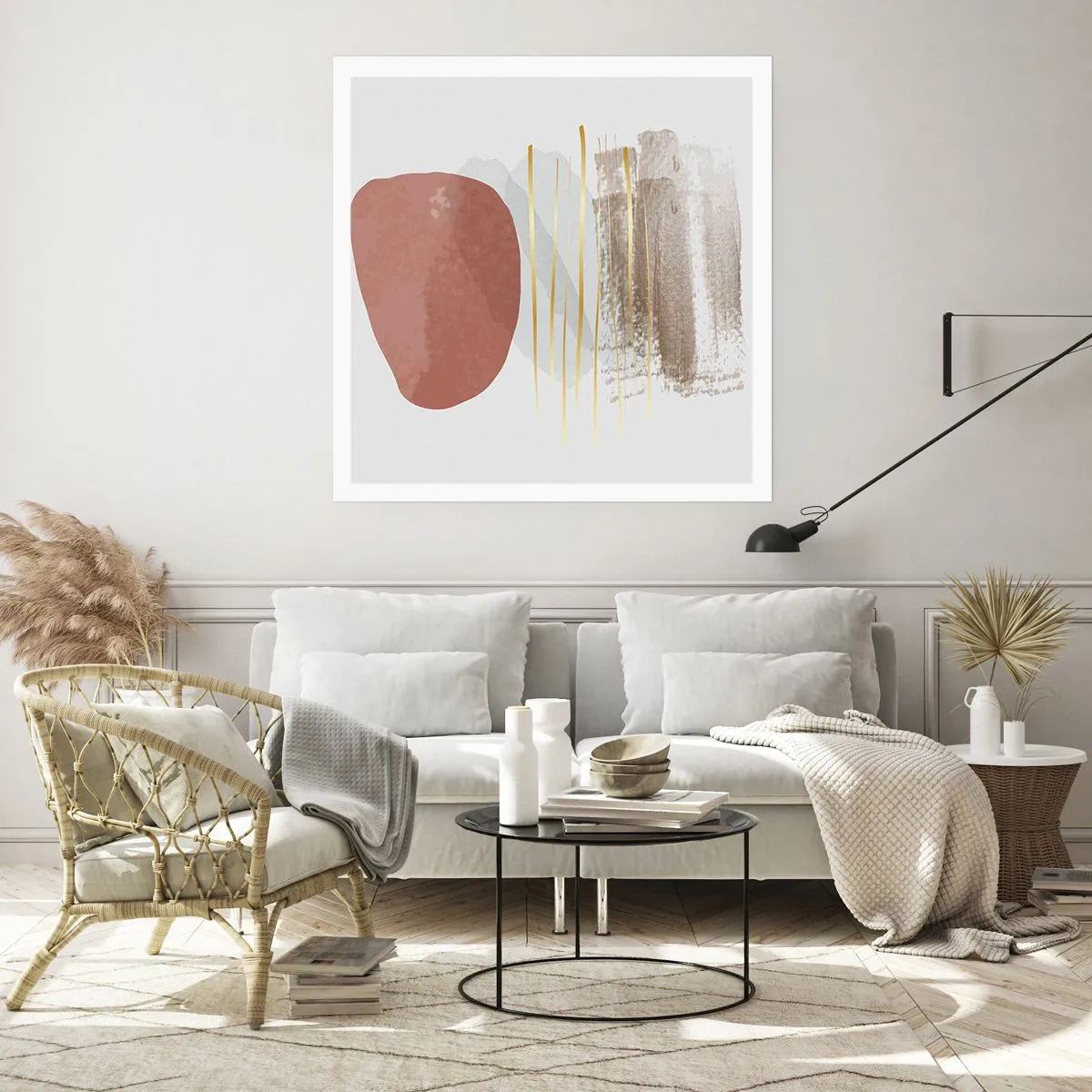 Poszter - Absztrakt oszlopsor - 30x30 cm