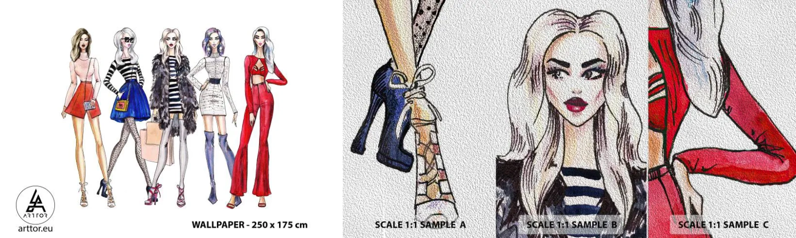 Fotótapéta Minta Premium Sand - Every week Fashion Week - Nő, Divat, Modell - 100x30 cm