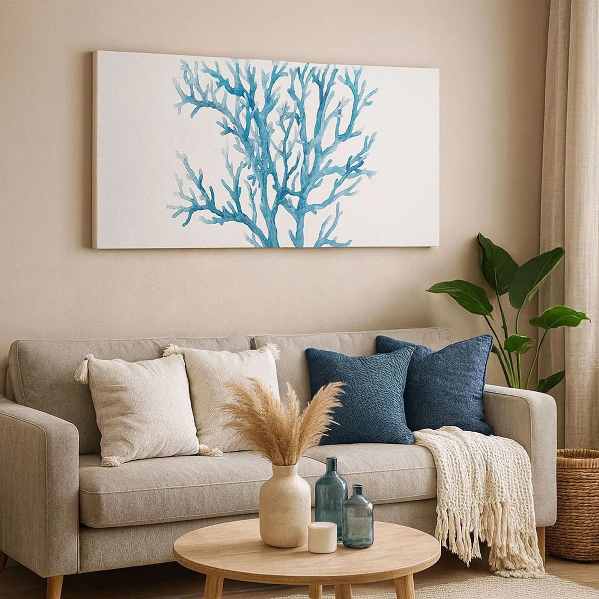 Vászonkép - Tengeri filigrán - 100x40 cm