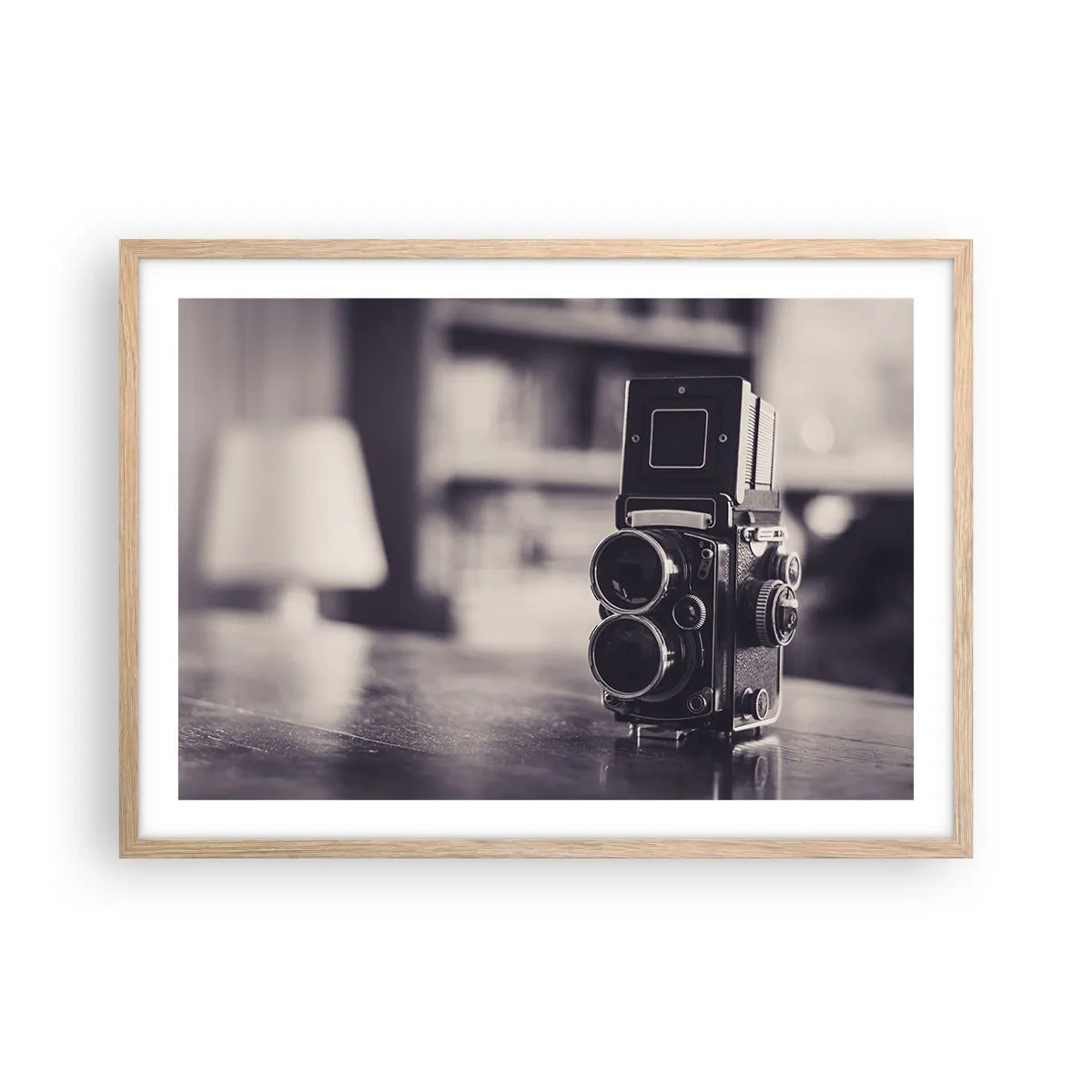 Poszter világos tölgy keretben - Egy régi fénykép varázsa - 70x50 cm
