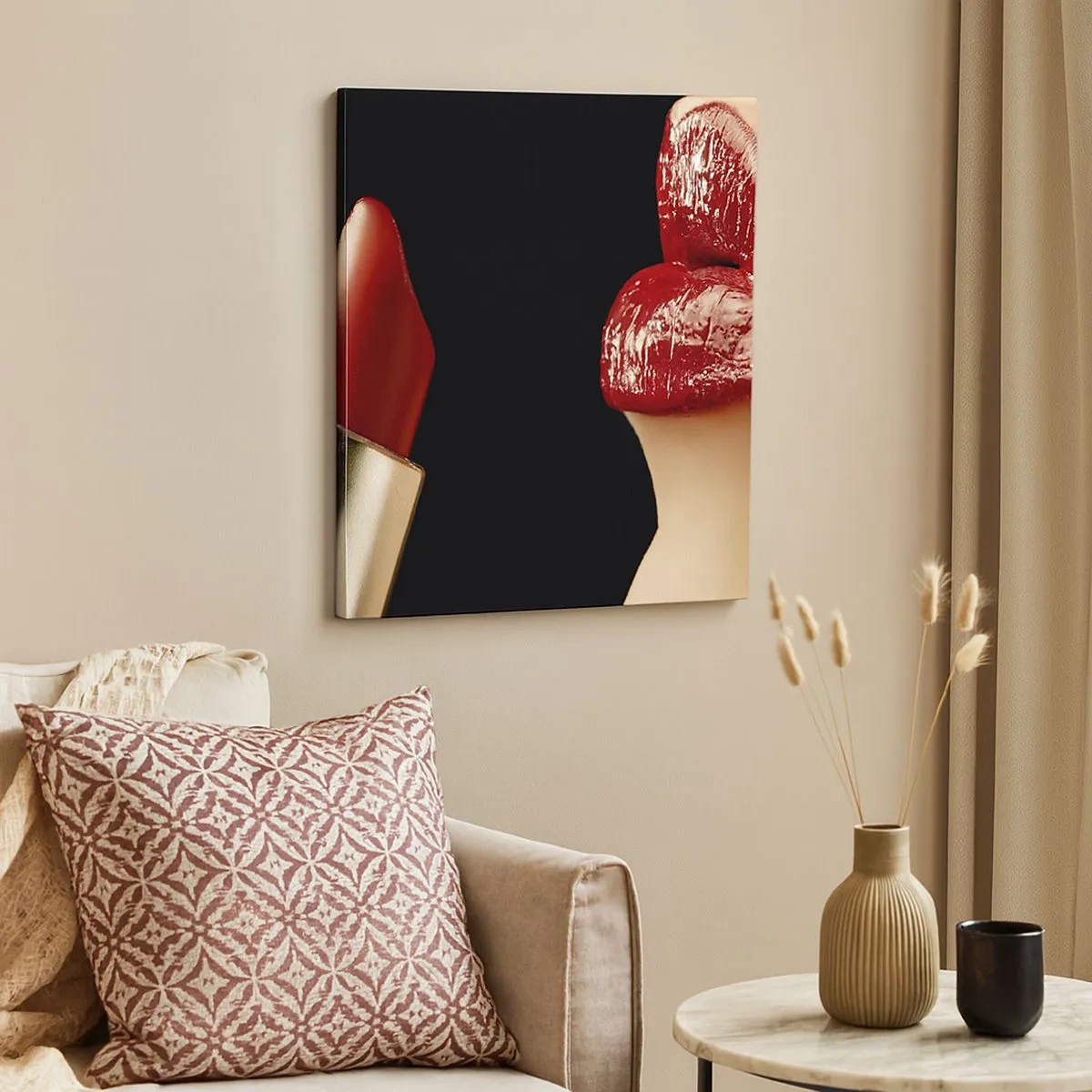 Vászonkép - A kármin érzékisége és ragyogása - 30x30 cm