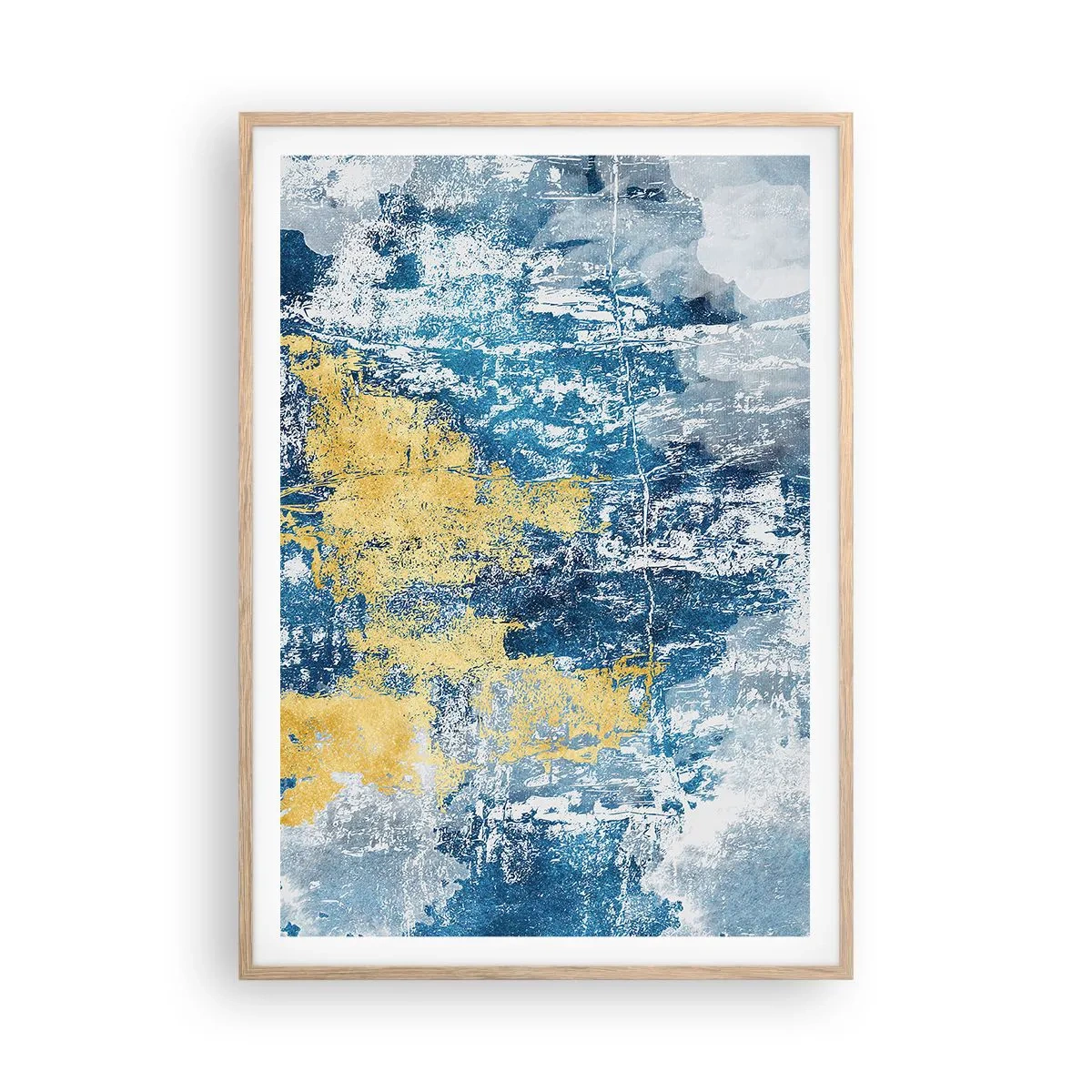 Poszter világos tölgy keretben - Derűs absztrakció - 70x100 cm