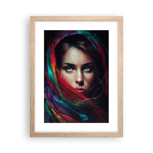 Poszter világos tölgy keretben - Zöld szemű rejtély - 30x40 cm