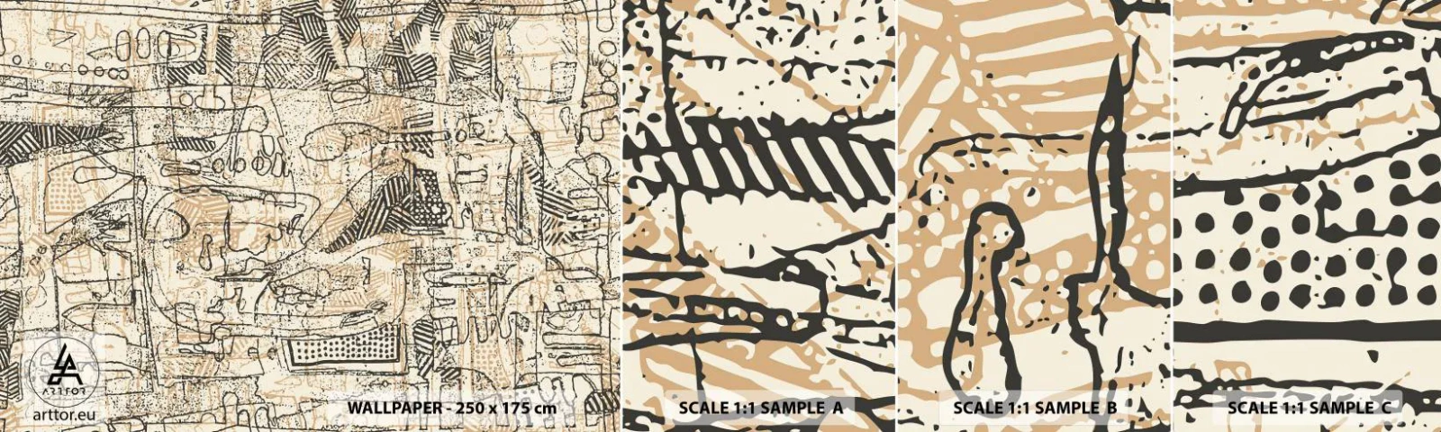 Fotótapéta Minta Standard Eco - Dekódolásra vár - Grafika, Darab, Absztrakció - 100x30 cm