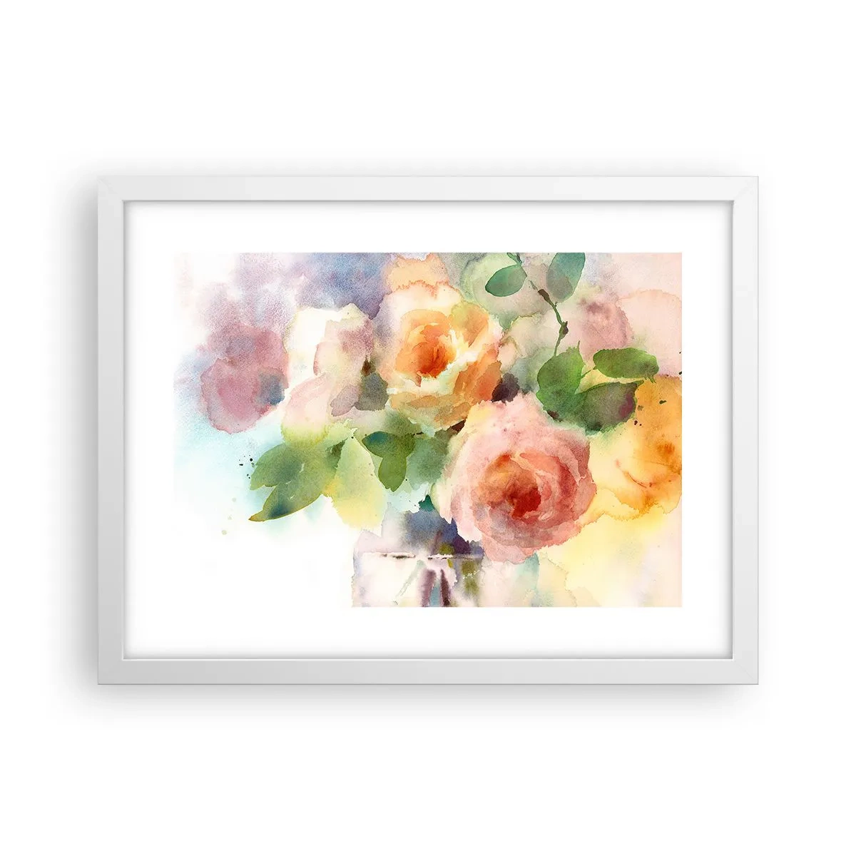 Poszter fekete keretben - Gyengéd, mint az akvarell - 40x30 cm