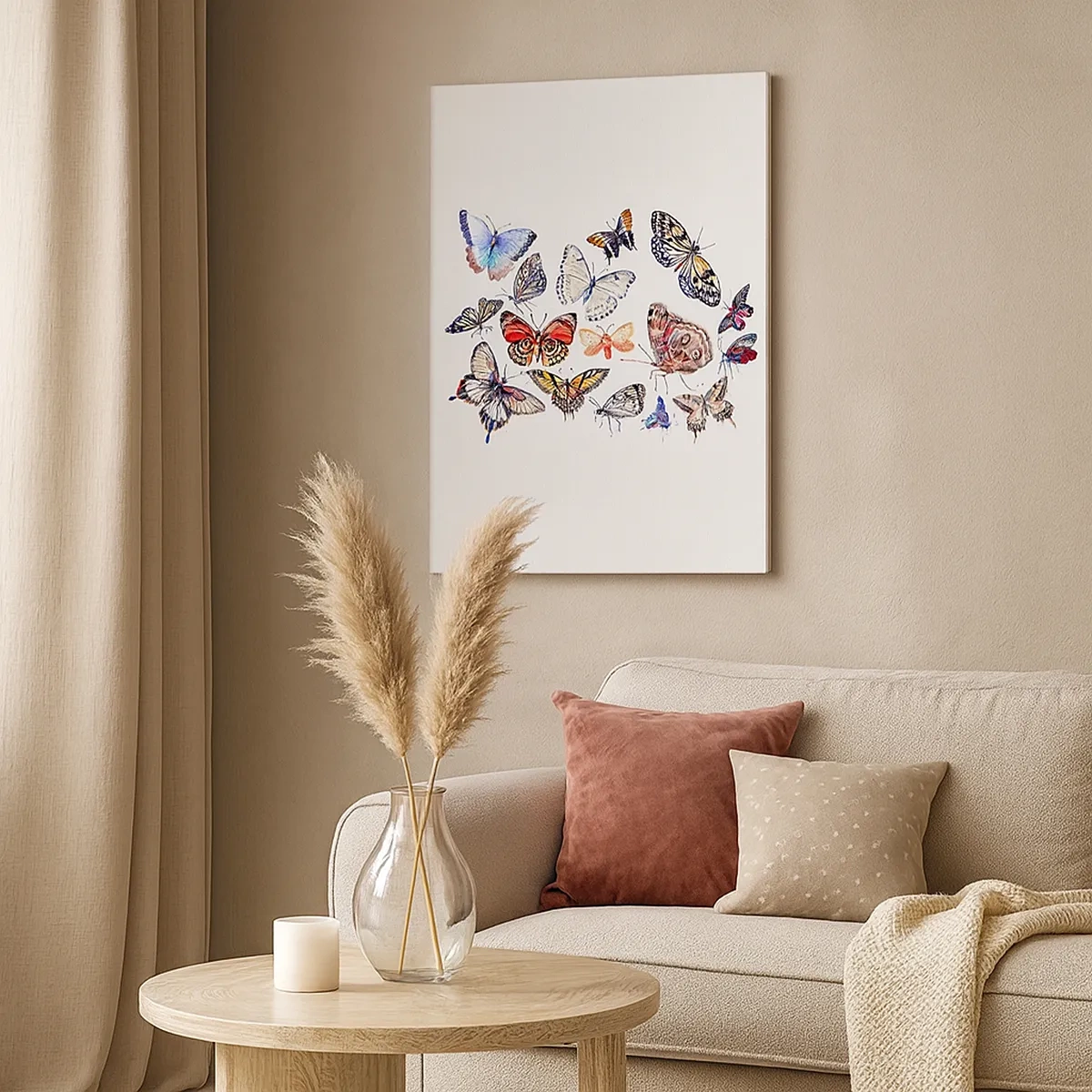 Vászonkép - Csipkés, színes raj - 50x70 cm