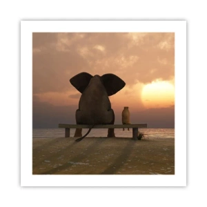 Poszter - Jó együtt hallgatni - 50x50 cm