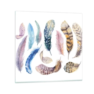 Üveg kép - Könnyű, tarka és sokszínű - 30x30 cm