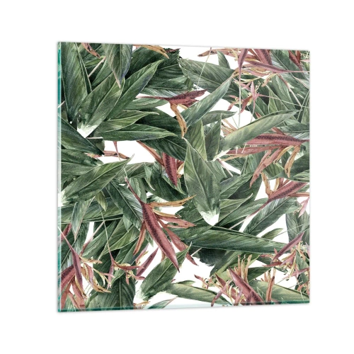 Üveg kép - Smaragd-lila bozót - 70x70 cm