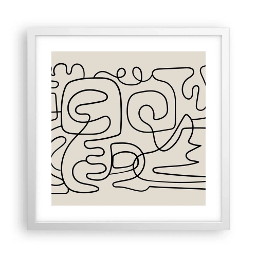 Poszter fekete keretben - A nyomonkövetésben - 40x40 cm