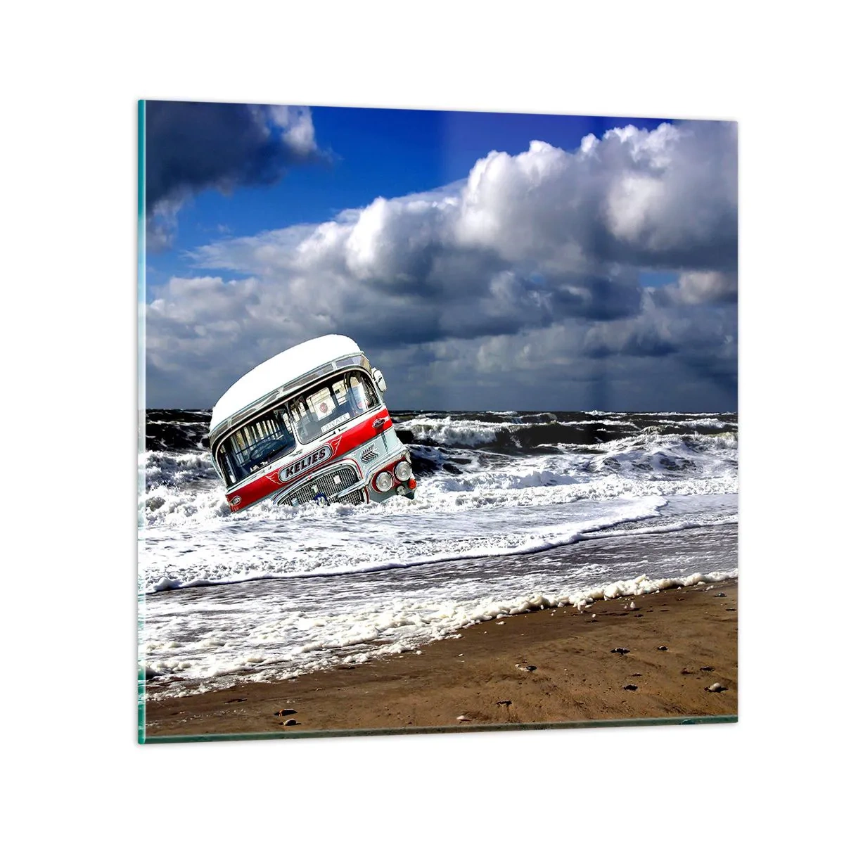 Üveg kép - Min csodálkozol? - 50x50 cm