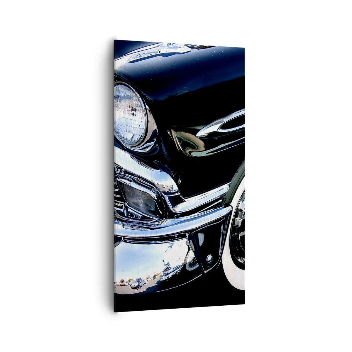 Vászonkép - Klasszika ezüst, fekete és fehér színben - 65x120 cm