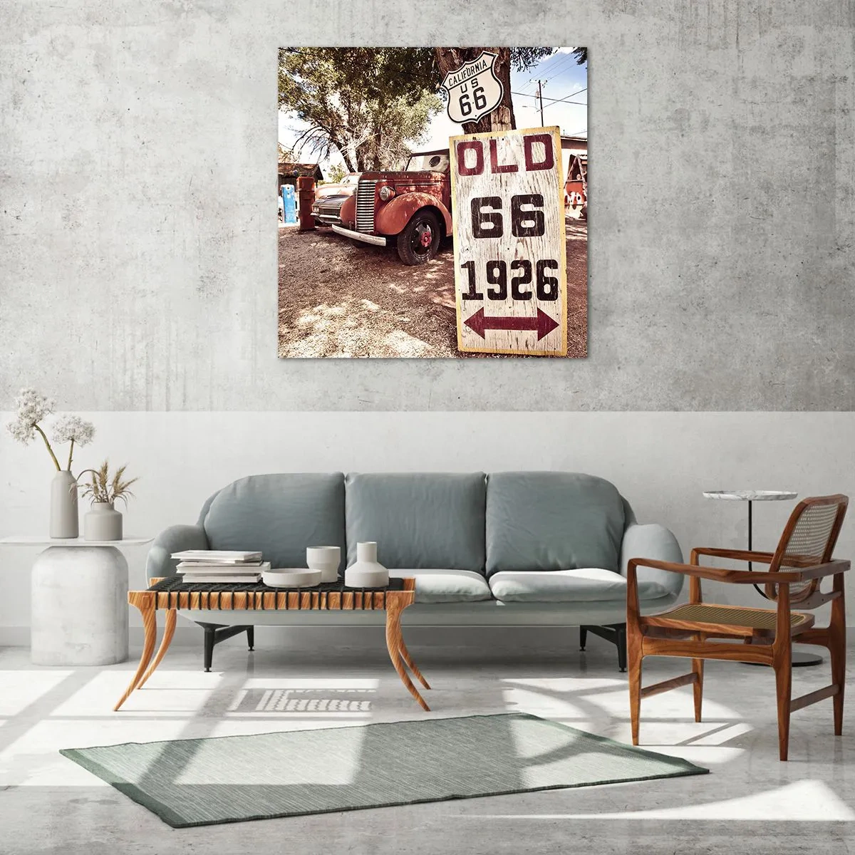 Üveg kép - Az amerikai tartomány legendája - 60x60 cm