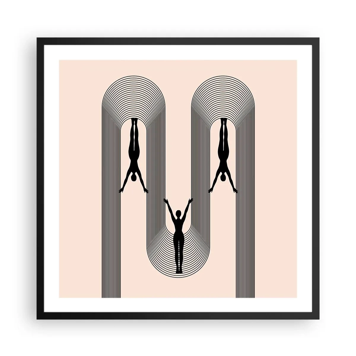 Poszter fehér keretben - Fejjel lefelé - 60x60 cm