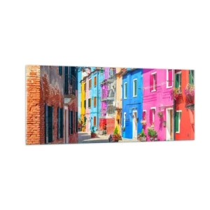 Üveg kép - Város "A papagájoknál" - 100x40 cm