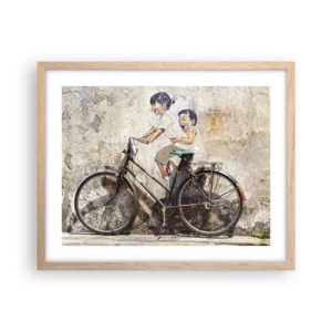 Poszter világos tölgy keretben - Igaz, vagy hamis? - 50x40 cm