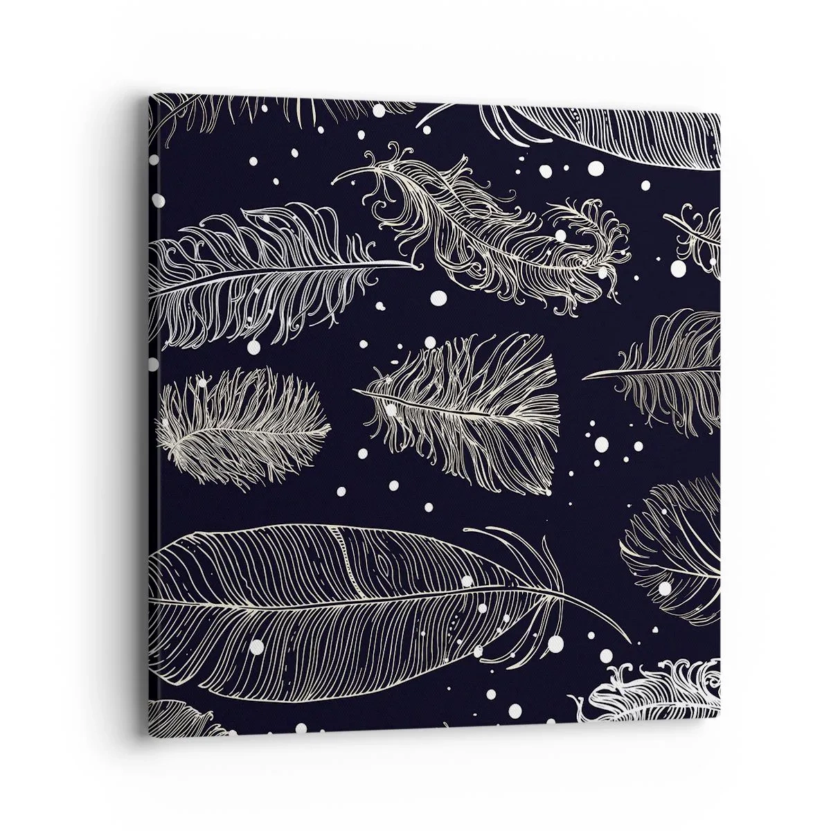 Vászonkép - Tollas csipke - 40x40 cm