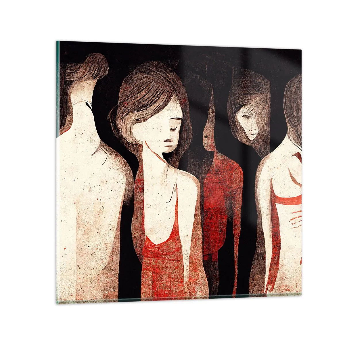 Üveg kép - A sötétség madonnái - 40x40 cm