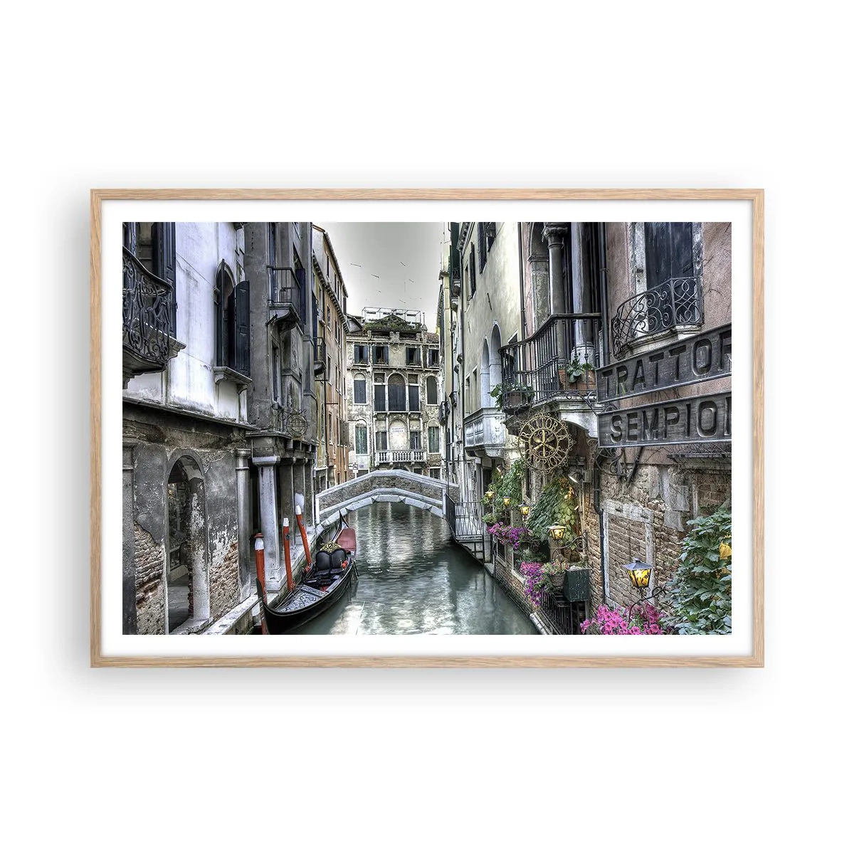 Poszter világos tölgy keretben - Évszázadokon át néma elmélkedésben - 100x70 cm