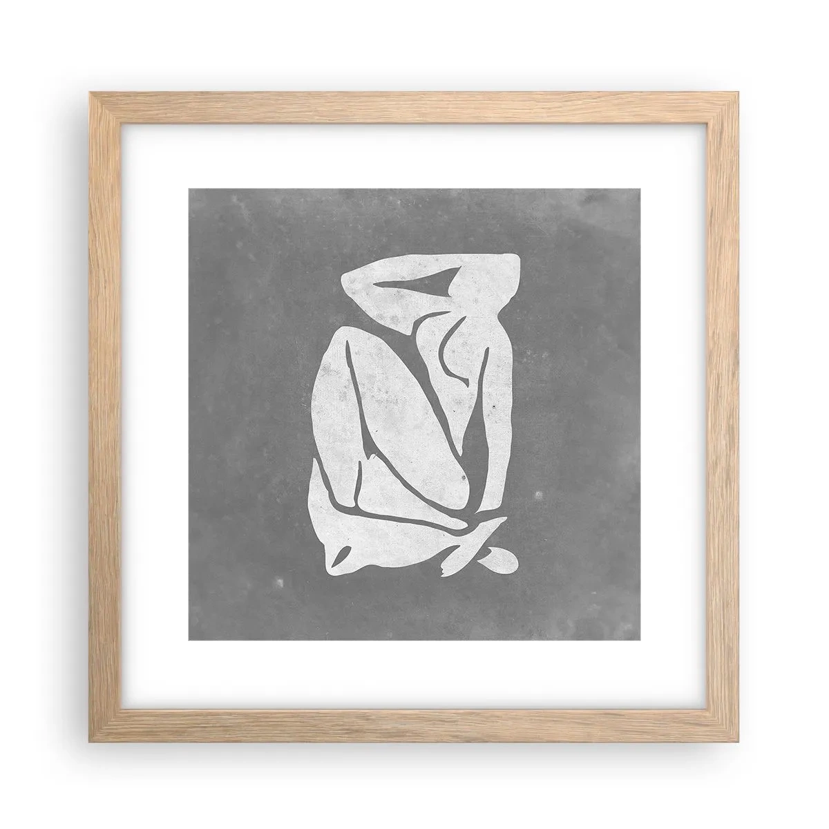 Poszter világos tölgy keretben - Álmélkodásban - 30x30 cm