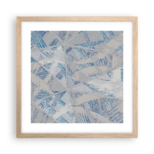 Poszter világos tölgy keretben - A szürkéskék labirintusban - 40x40 cm