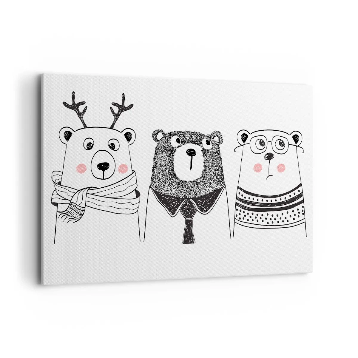 Vászonkép - Maci, macika és mackó - 100x70 cm