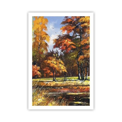 Poszter - Tájkép aranyban és bronzban - 61x91 cm