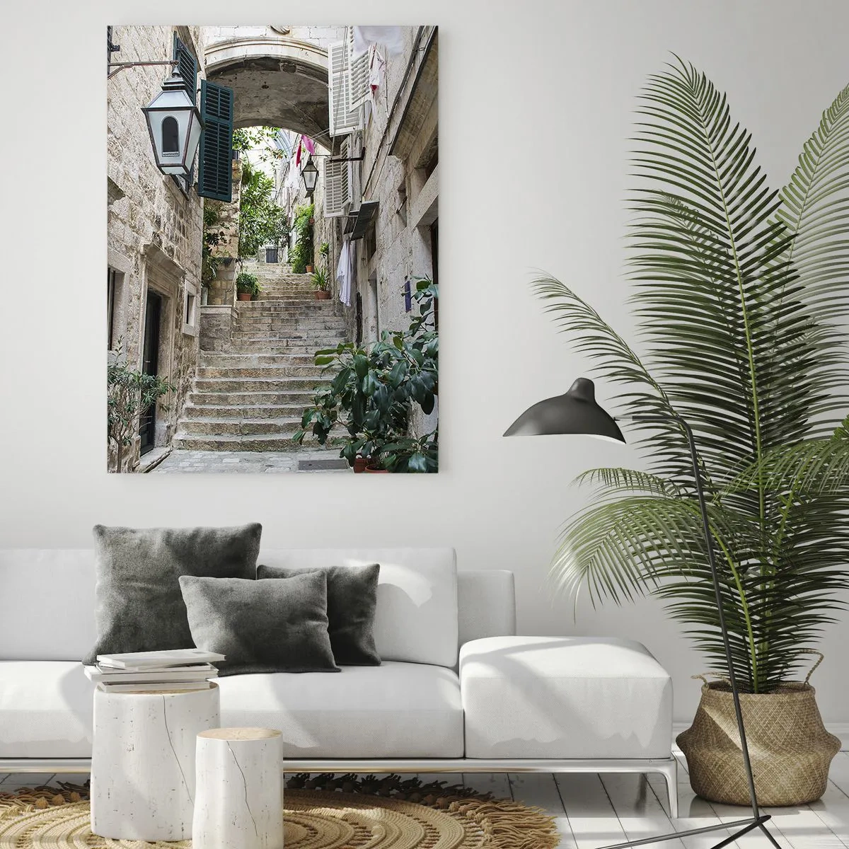 Üveg kép - Bájos sikátor - 70x100 cm