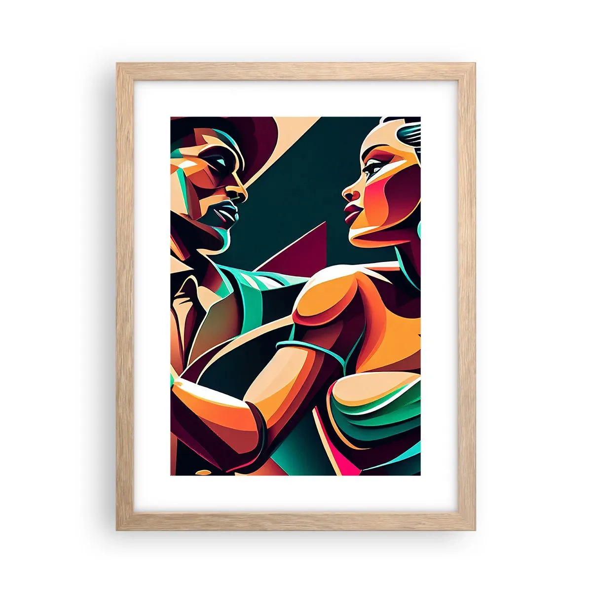 Poszter világos tölgy keretben - A szív ritmusában - 30x40 cm