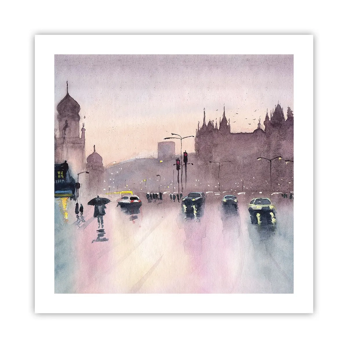 Poszter - Az esős ködben - 50x50 cm