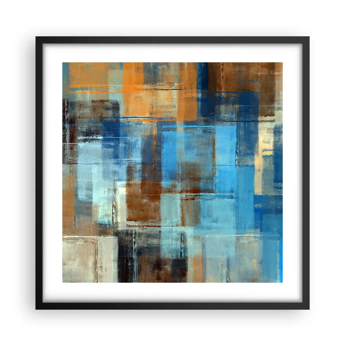 Poszter fehér keretben - A kék fátyolon keresztül - 50x50 cm