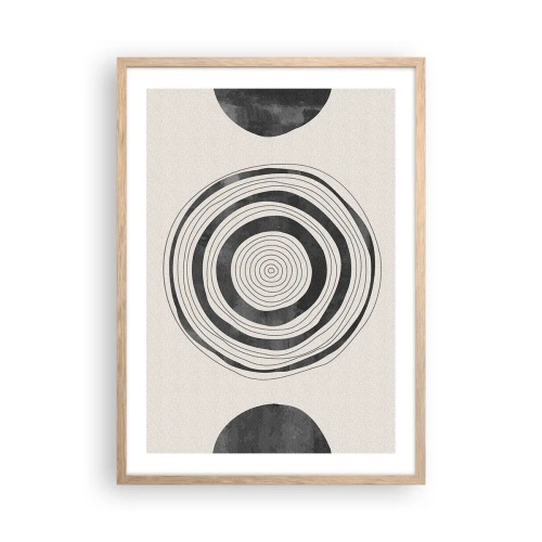 Poszter világos tölgy keretben - Az a fontos, ami a kettő között van. - 50x70 cm