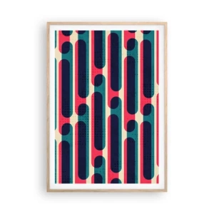 Poszter világos tölgy keretben - Mélységben és előre - 70x100 cm