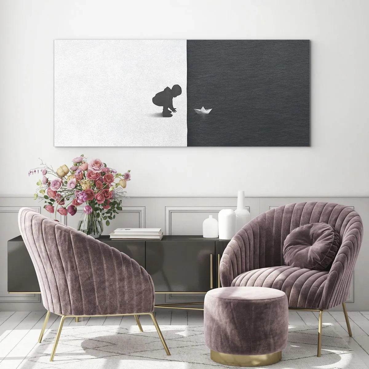 Üveg kép - Nagy utazás - 140x50 cm