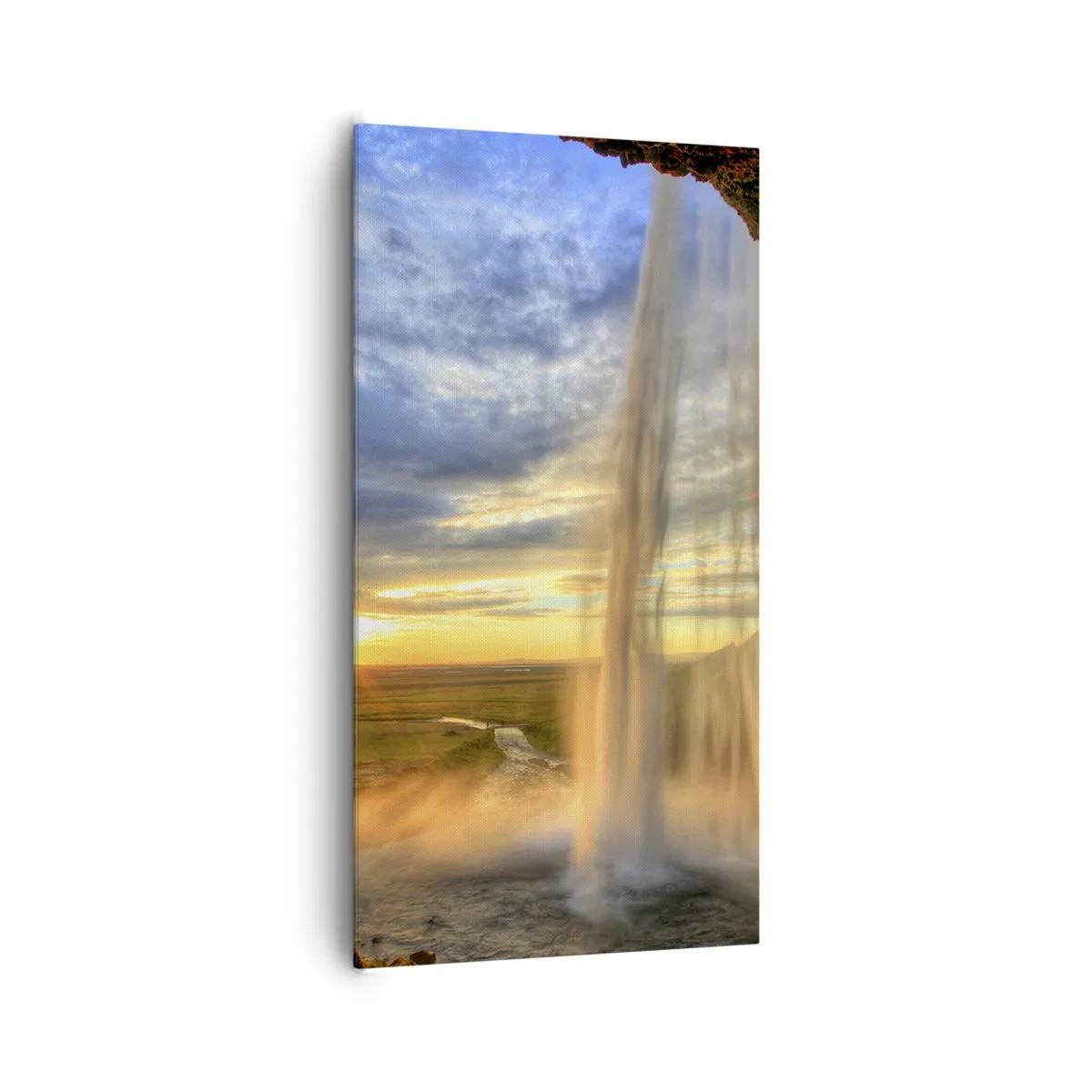 Vászonkép - Cseppfátyol mögötti világ - 65x120 cm