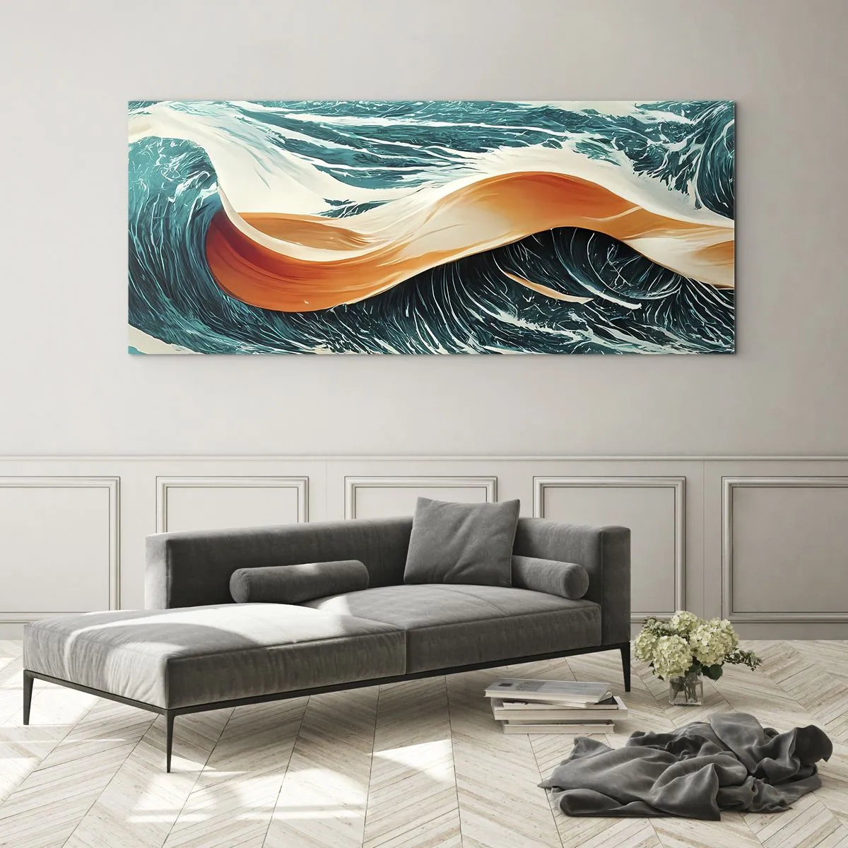 Üveg kép - Szörfös álma - 100x40 cm