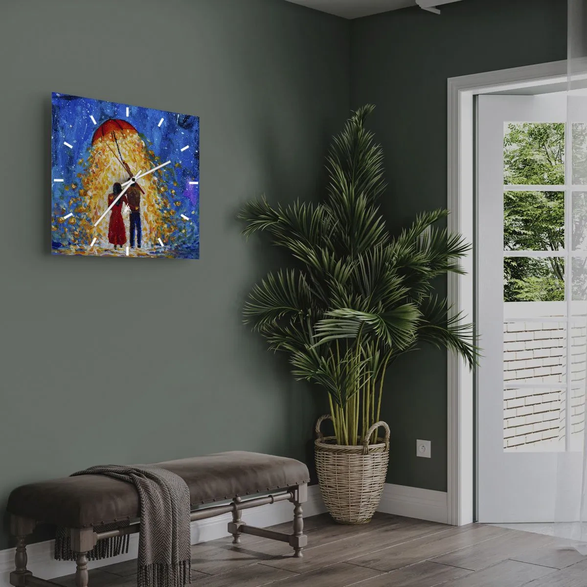Falióra, Óra - Egy esős este varázsa? - 30x30 cm