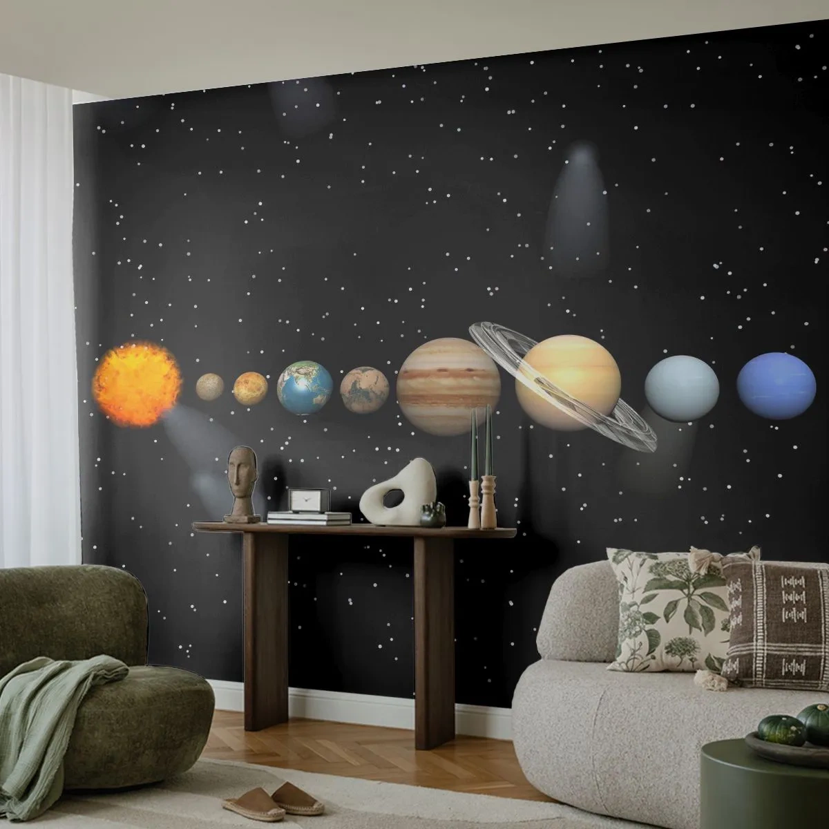 Fotótapéta Premium Sand - És a bolygók őrülnek, őrülnek... - Űr és csillagászat, Naprendszer, Bolygók - 100x70 cm