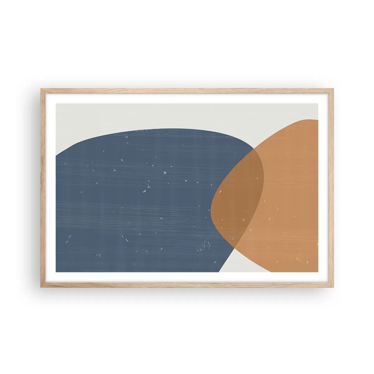 Poszter világos tölgy keretben - Oválisok és hatások - 91x61 cm