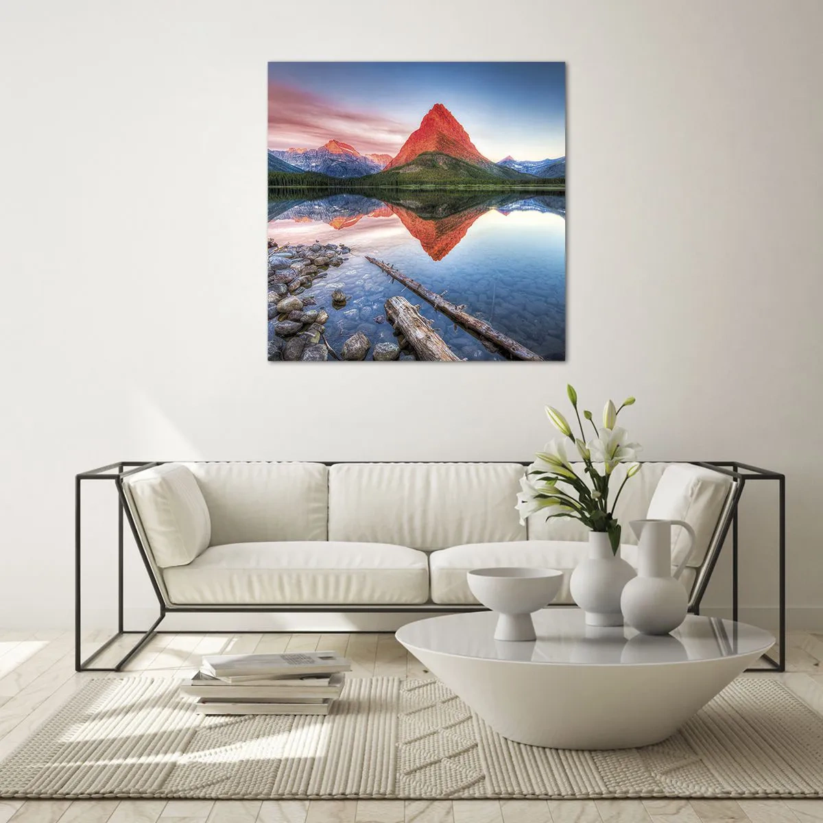 Üveg kép - Forróság és hideg - 50x50 cm