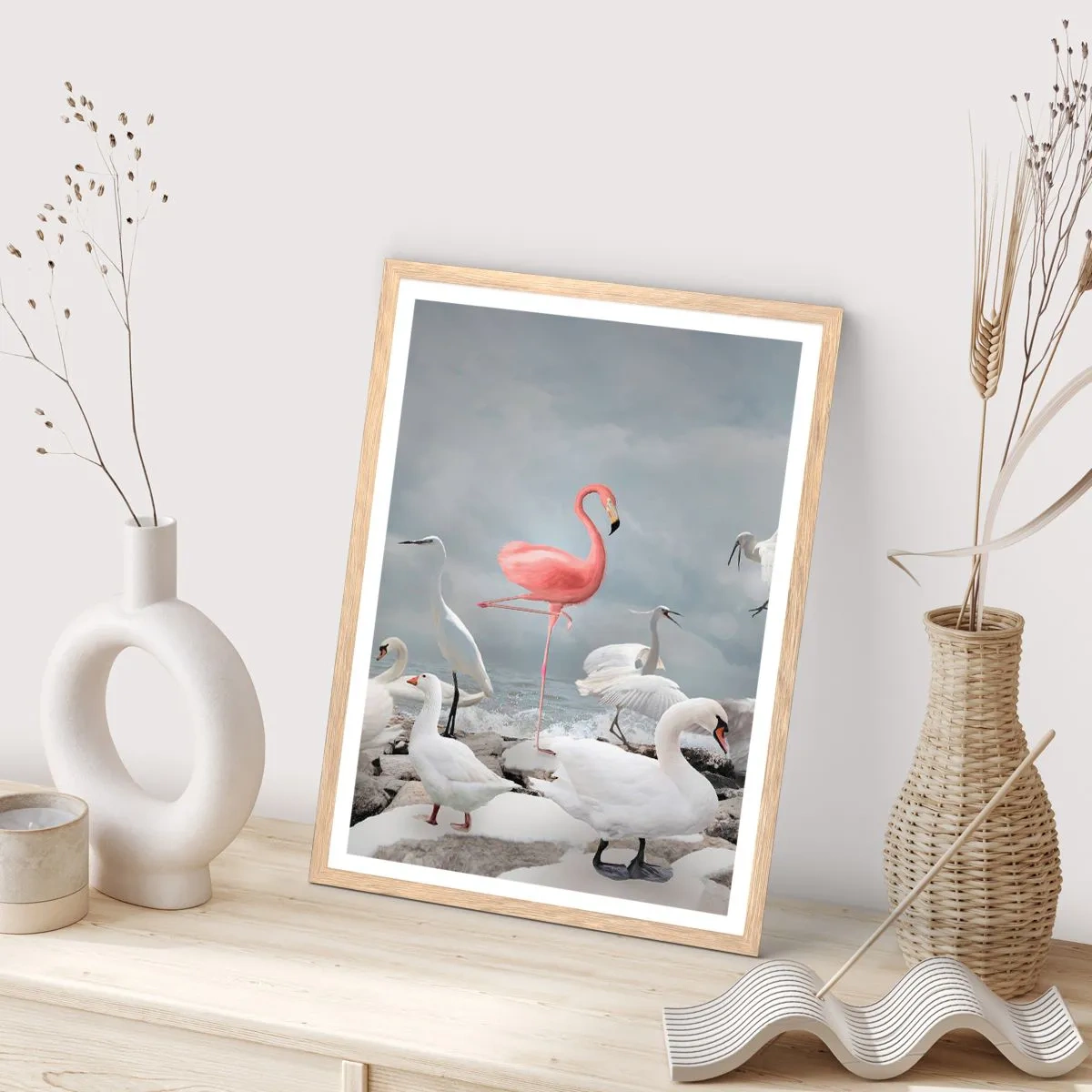 Poszter világos tölgy keretben - Hogy kerültem ide? - 61x91 cm