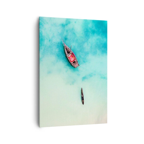 Vászonkép - A Zanzibár strandjain, amikor sok a víz... - 70x100 cm