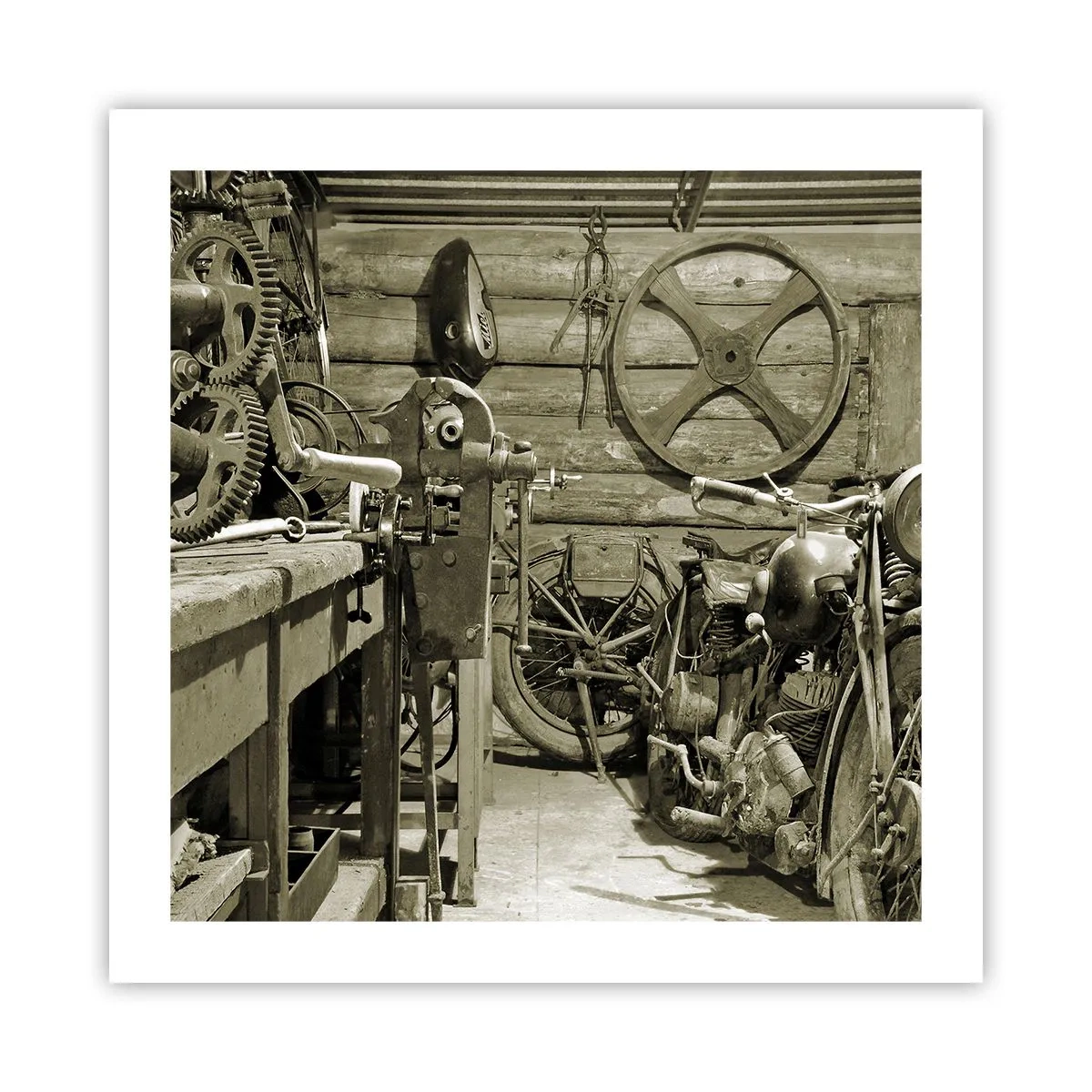 Poszter - Władek bácsi fészerében - 50x50 cm